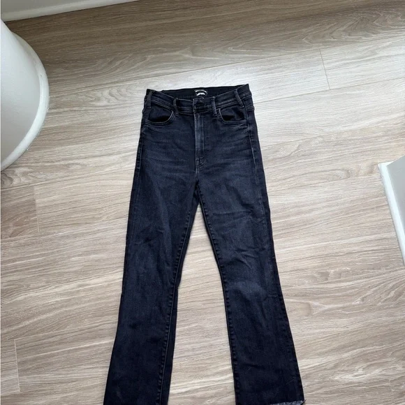 MOTHER Women’s The Hustler Ankle Fray Black Encounters at Midnight Sz 27 EUC - Picture 15 of 15